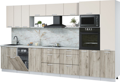 

Кухонный гарнитур, Мила Лайт 3.7-ПМ3