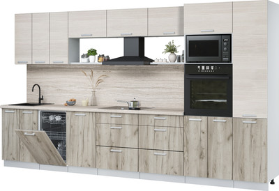 

Кухонный гарнитур, Мила Лайт 3.7-ПМ3