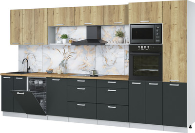 

Кухонный гарнитур, Мила Лайт 3.7-ПМ3