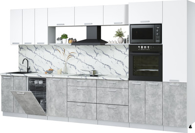 

Кухонный гарнитур, Мила Лайт 3.7-ПМ3