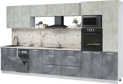 

Кухонный гарнитур, Мила Лайт 3.7-ПМ3