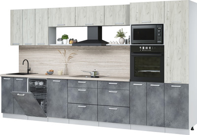 

Кухонный гарнитур, Мила Лайт 3.7-ПМ3