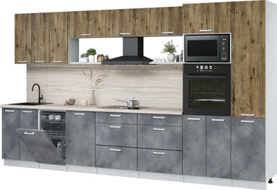 

Кухонный гарнитур, Мила Лайт 3.7-ПМ3