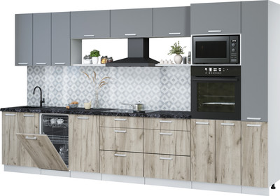 

Кухонный гарнитур, Мила Лайт 3.6-ПМ3