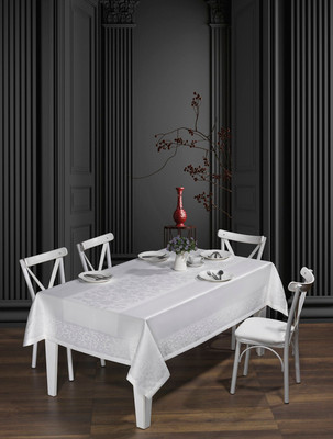 Скатерть DO&CO Verona 160x220 / 12310 (белый) - 