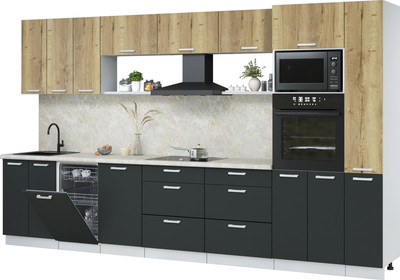 

Кухонный гарнитур, Мила Лайт 3.6-ПМ3