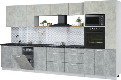 

Кухонный гарнитур, Мила Лайт 3.8-ПМ3