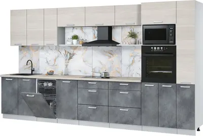 

Кухонный гарнитур, Мила Лайт 3.8-ПМ3