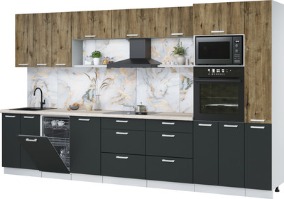 

Кухонный гарнитур, Мила Лайт 3.6-ПМ3