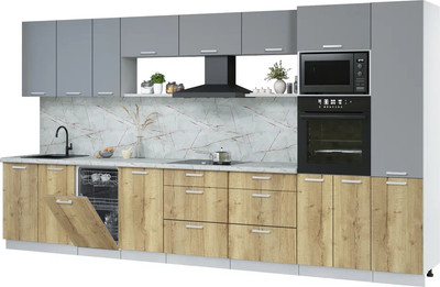 

Кухонный гарнитур, Мила Лайт 3.9-ПМ3