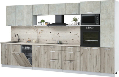 

Кухонный гарнитур, Мила Лайт 3.9-ПМ3