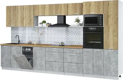 

Кухонный гарнитур, Мила Лайт 3.9-ПМ3