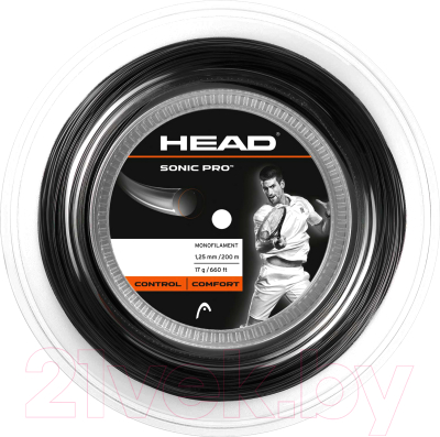 Струна для теннисной ракетки Head Sonic Pro Reel 17 / 281128 (200м, черный)