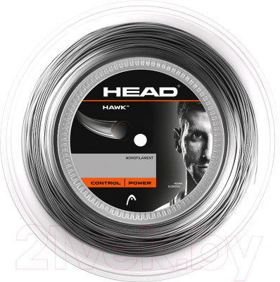 Струна для теннисной ракетки Head Hawk 18 / 281103 (12м, серый)