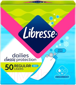 Прокладки ежедневные Libresse Classic Regular (50шт)