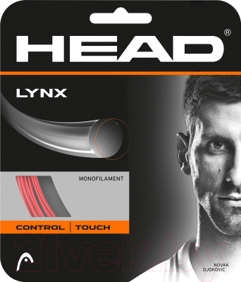 Струна для теннисной ракетки Head Lynx 18 / 281784 (12м, красный)