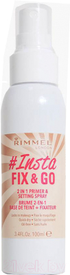 Спрей для фиксации макияжа Rimmel Insta Fix & Go 2 in 1 Primer & Setting Spray (100мл)