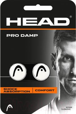 Виброгаситель для теннисной ракетки Head Pro Damp / 285515 (2шт, белый)