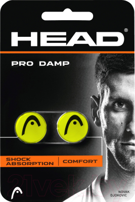 Виброгаситель для теннисной ракетки Head Pro Damp / 285515 (2шт, желтый)