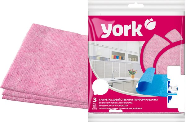 Салфетка хозяйственная York Перфорированные (3шт)