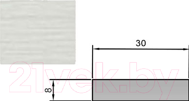 Притворная планка Stark 8х30х2070 (бьянко)