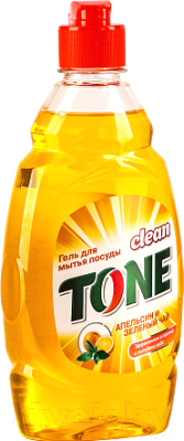 Средство для мытья посуды Clean Tone Апельсин и зеленый чай (450мл)