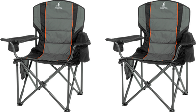 Комплект кресел складных Coyote HKC-1146L (2шт, серый/черный) - 