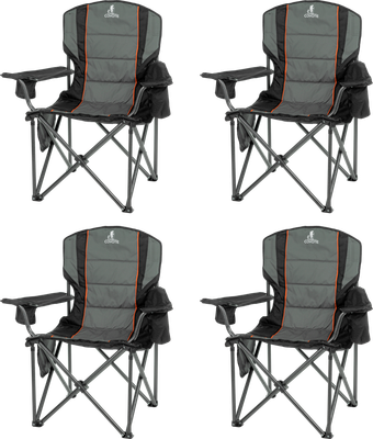 Комплект кресел складных Coyote HKC-1146L (4шт, серый/черный) - 
