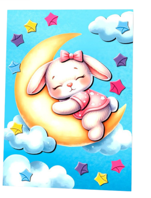 Набор для творчества Школа талантов Объемная аппликация. Зайка на облаке / 10840578 - 