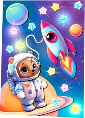 Набор для творчества Школа талантов Объемная аппликация. Мишка в космосе / 10840579 - 