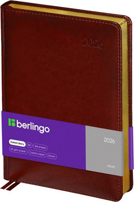 Ежедневник Berlingo xGold 2026г А4-В5 / DD6_81402 (184л) - 