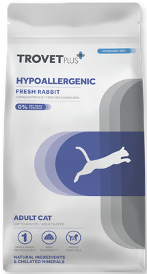Сухой ветеринарный корм для кошек Trovet Plus Plus Adult Cat Hypoallergenic Fresh Rabbit (2.5кг) - 