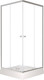 Душевой уголок Saniteco SNT-804 Cube 90х90 с поддоном (хром/прозрачное стекло) -