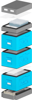 Улей Lyson Рут На 6 Рамок / WDD50 (синий/серый) -