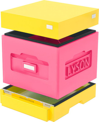 Улей Lyson Дадан На 10 Рамок / WK03 (розовый/желтый) - 