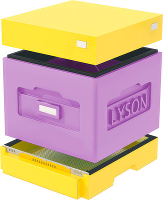 Улей Lyson Дадан На 10 Рамок / WK49 (фиолетовый/желтый) - 