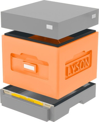 Улей Lyson Дадан На 10 Рамок / WKG48 (оранжевый/серый) - 