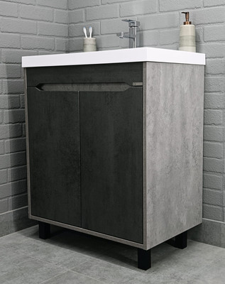 Тумба под умывальник Домино Unit 70 Loft В2 (бетон) -