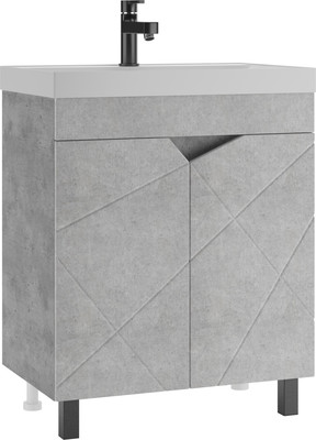 Тумба под умывальник Домино Unit 70 Vector без ящика (светлый бетон) -