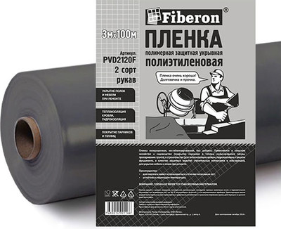Пленка строительная Fiberon ПВД 2 сорт 3x100м / PVD2120F