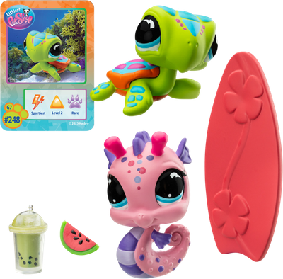Игровой набор Hasbro Littlest Pet Shop Пара друзей Пляжные приключения / 00707_LPS  -