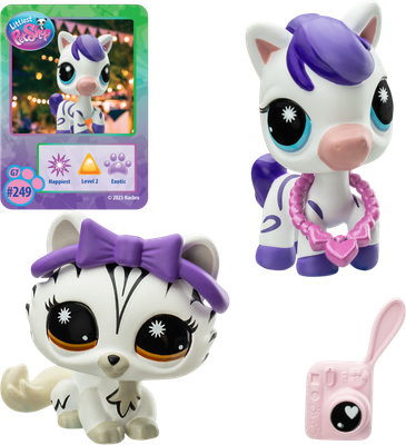 Игровой набор Hasbro Littlest Pet Shop Пара друзей Модные полосочки / 00709_LPS -