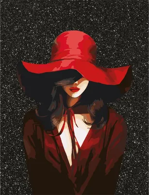 

Картина по номерам, Девушка в красном / КХг3040_57053