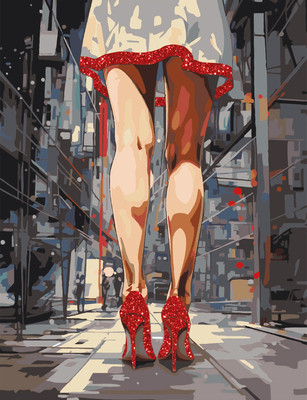 Картина по номерам Три совы Ритм города / КХг3040_57056  - 