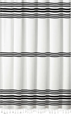 Шторка-занавеска для ванны ILLU 180x180 / LH2431902 (белый с бахромой) -