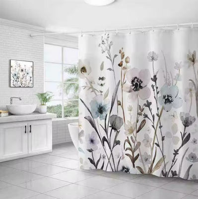 Шторка-занавеска для ванны ILLU 180x180 / LH2431940 (осенний букет) -