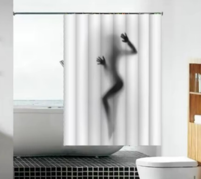 Шторка-занавеска для ванны ILLU 180x180 / LH2431980 (силуэт) -