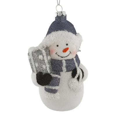 

Елочная игрушка, Decor. Снеговик с подарком / 45819