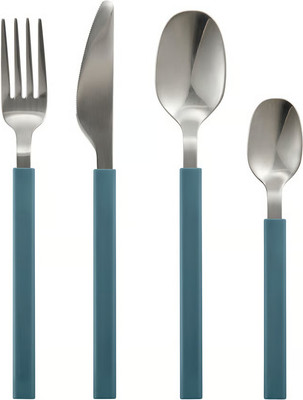 Набор столовых приборов Ikea Тонгмэрла 806.083.01 (16шт, серый/синий) -
