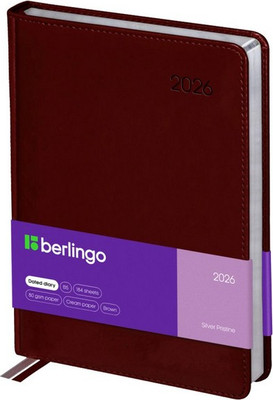 Ежедневник Berlingo Silver Pristine 2026г А4-В5 / DD6_82403 (184л) - 